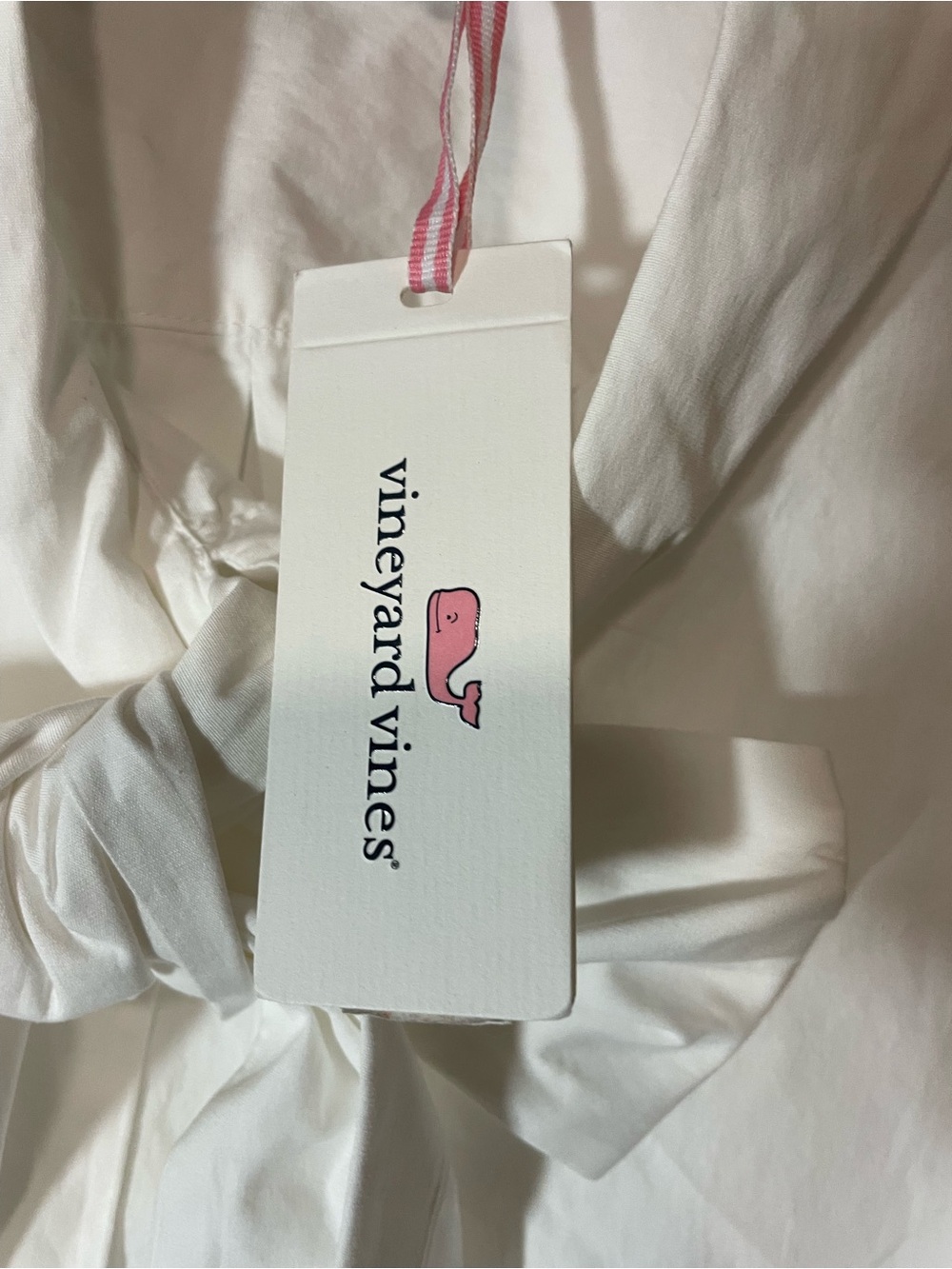 Vineyard Vines White Bow-Tie Short Sleeve Blouse - Picture 5 of 7